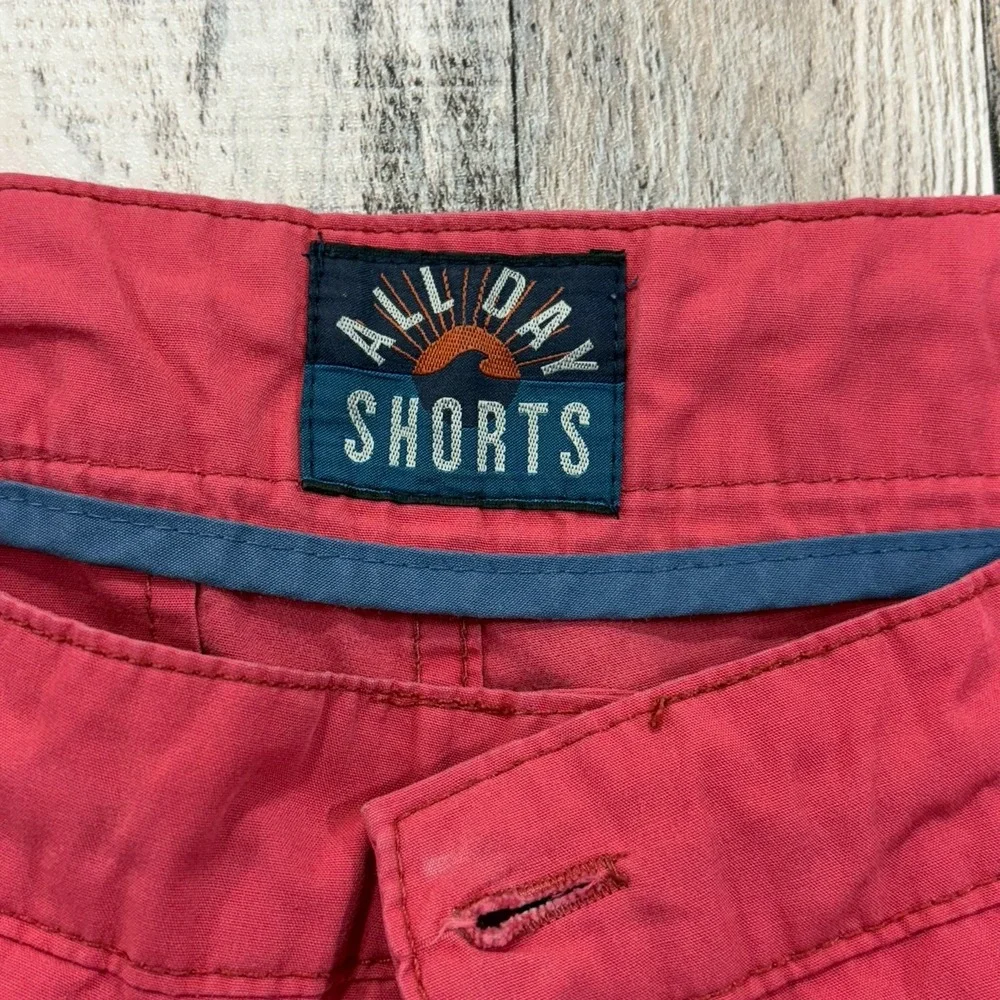 Faherty Shorts Mens 36 Red All Day Chino Stretch 9
